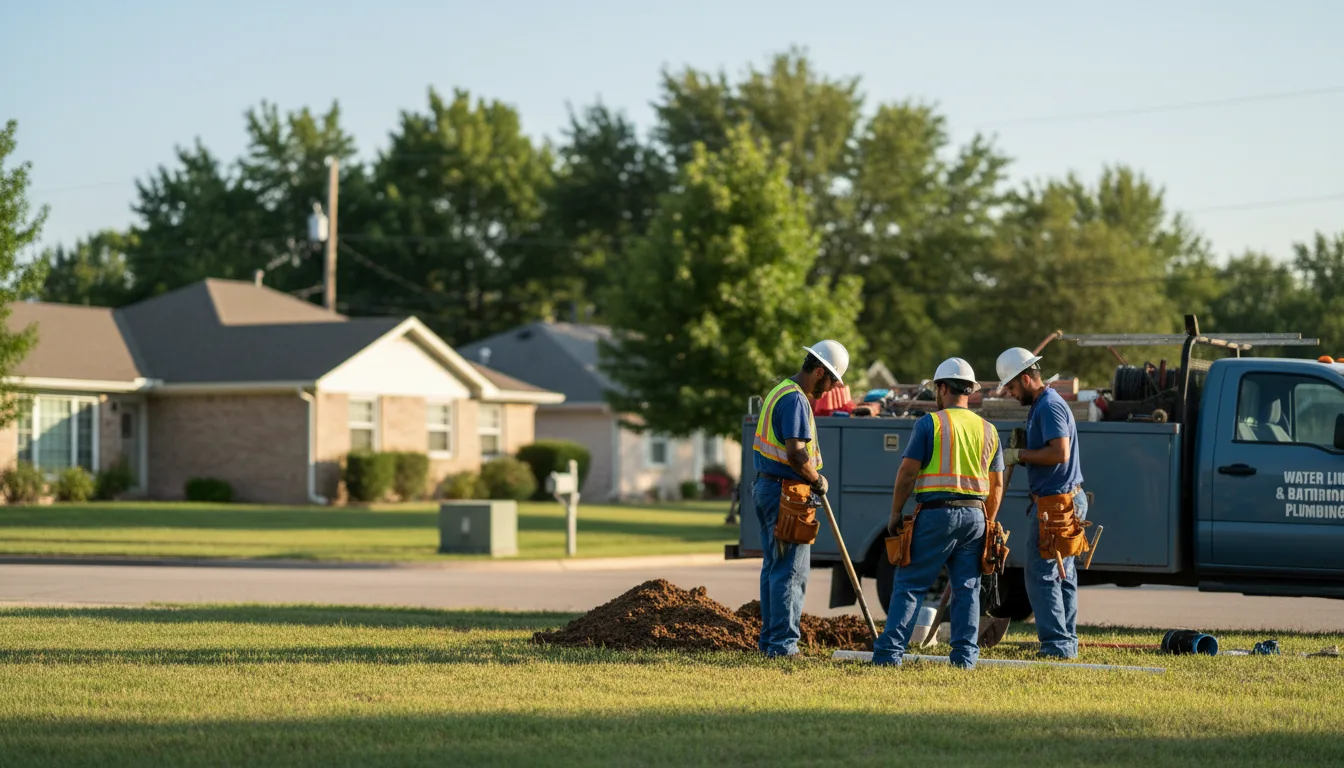 Residential water line and bathroom plumbing service in Enosburg Falls, VT